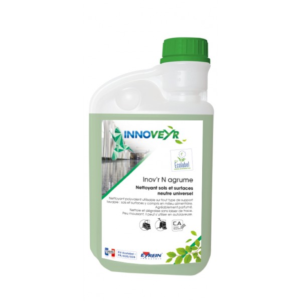 Nettoyant sols et surfaces agrume Ecolabel Flacon doseur 1L